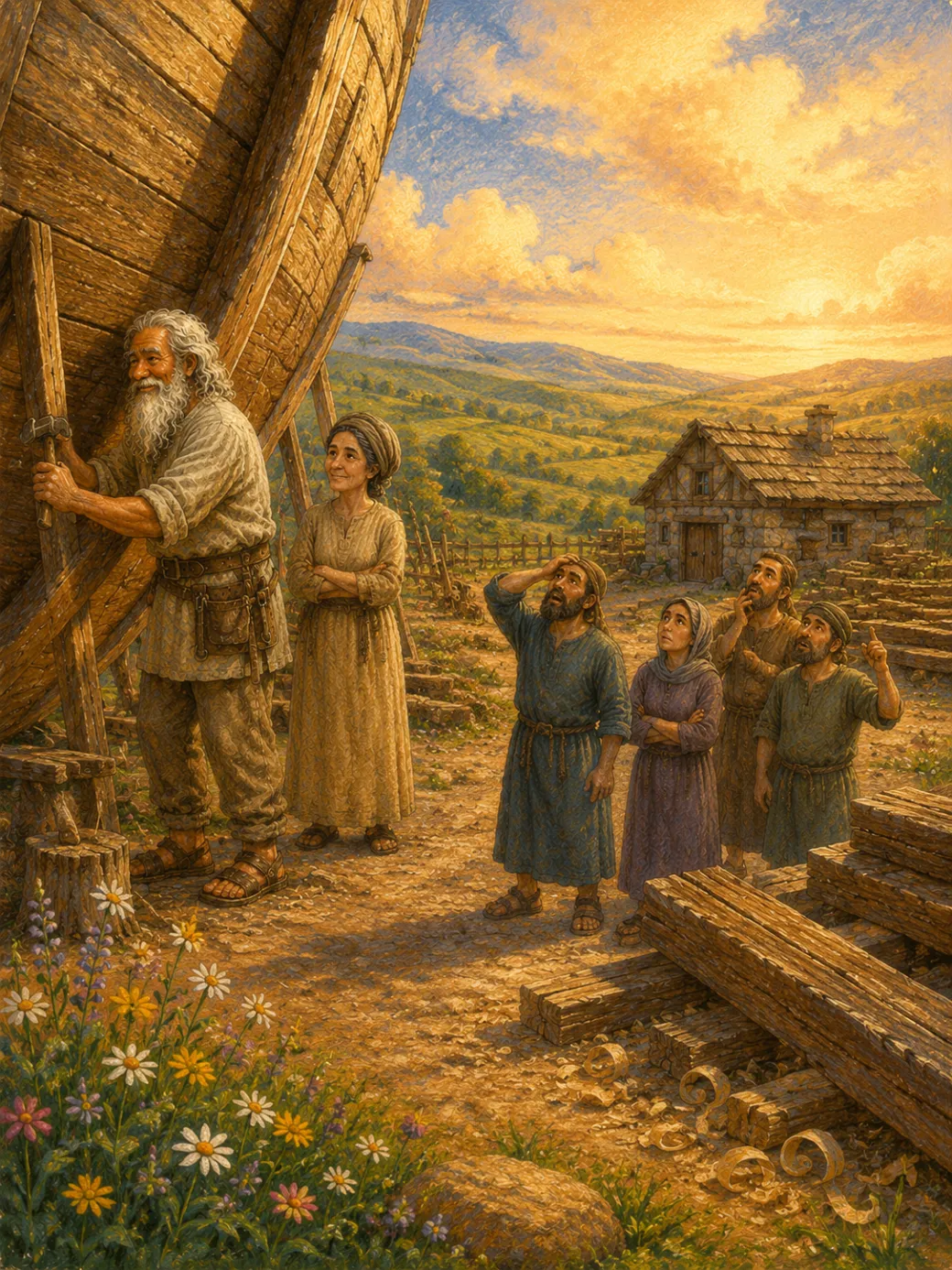 verhaal van Noach's ark voor kinderen — illustratie pagina 5