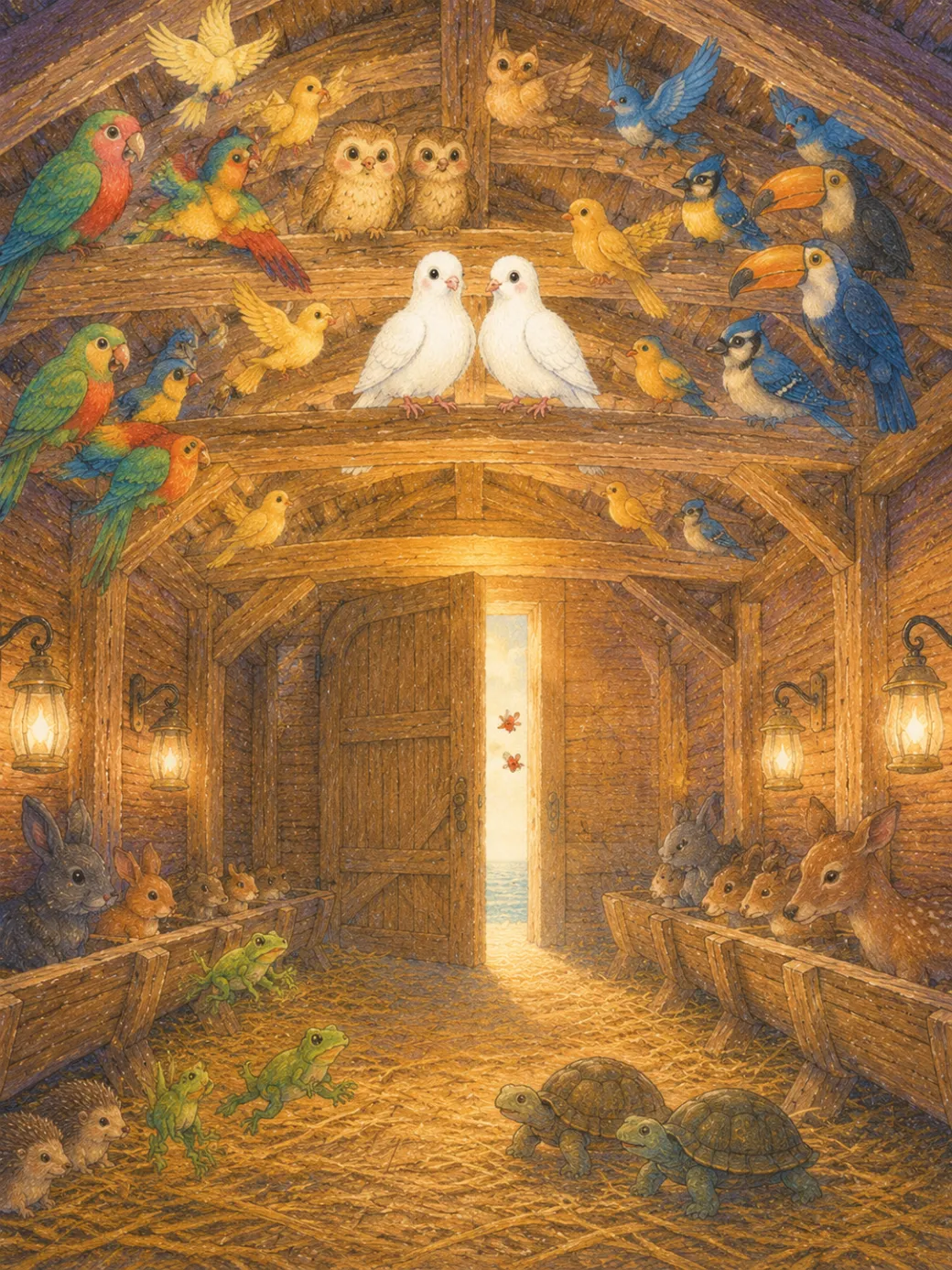 verhaal van Noach's ark voor kinderen — illustratie pagina 8