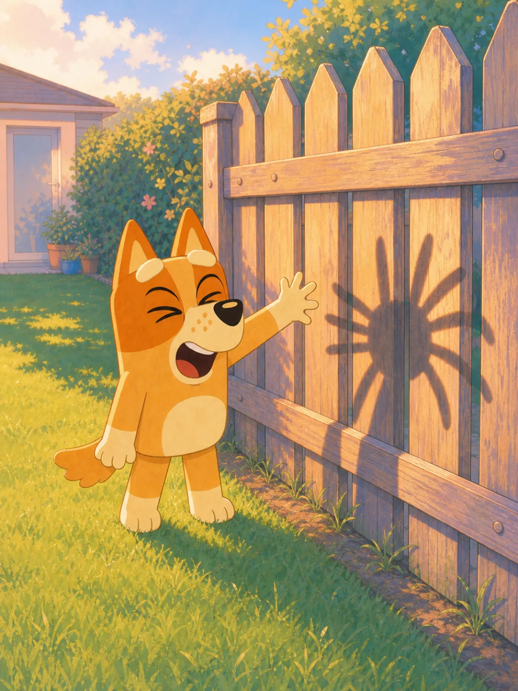 Bluey a Bingo příběh se stíny (ukázka IP — neindexovat) — ilustrace na straně 5
