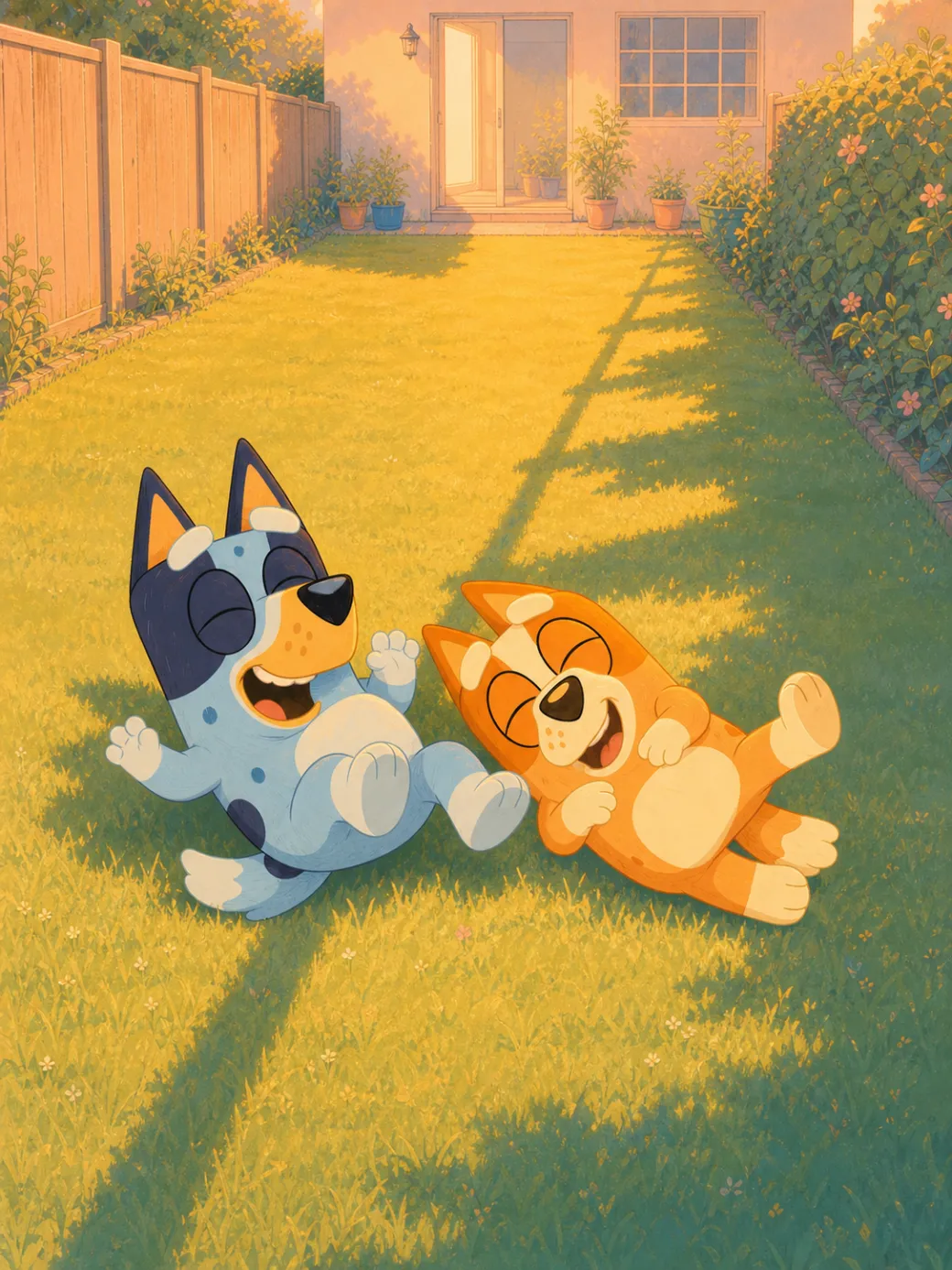 Bluey a Bingo příběh se stíny (ukázka IP — neindexovat) — ilustrace na straně 8