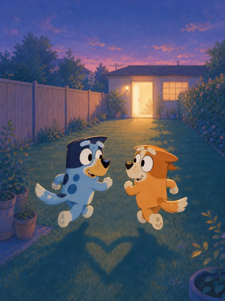 bluey story maker — example page made with Readkidz