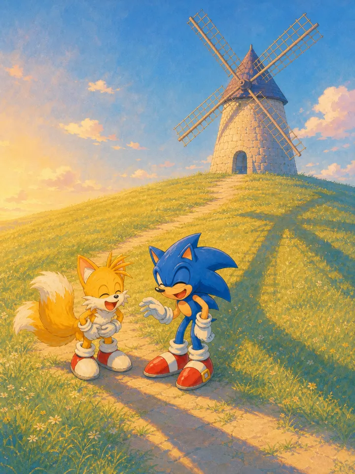 sonic story maker — example page made with Readkidz