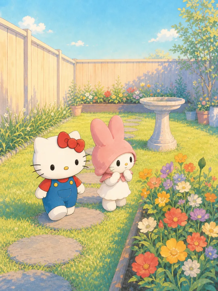 hello kitty story maker — example page made with Readkidz