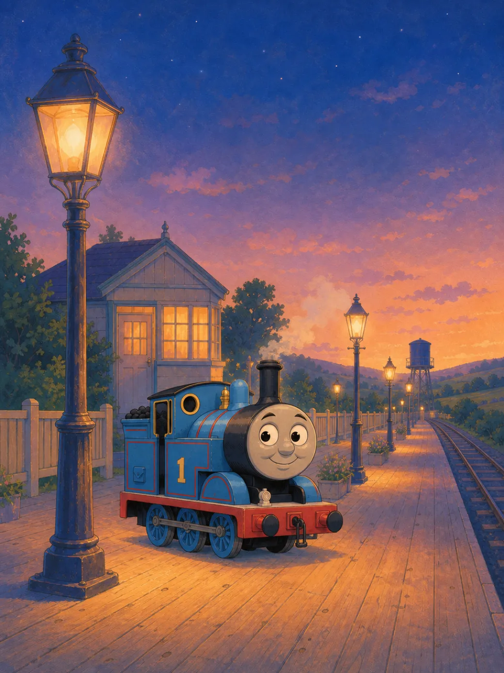 Thomas and Percy train story (IP demo — not for indexing) — page 5 illustration