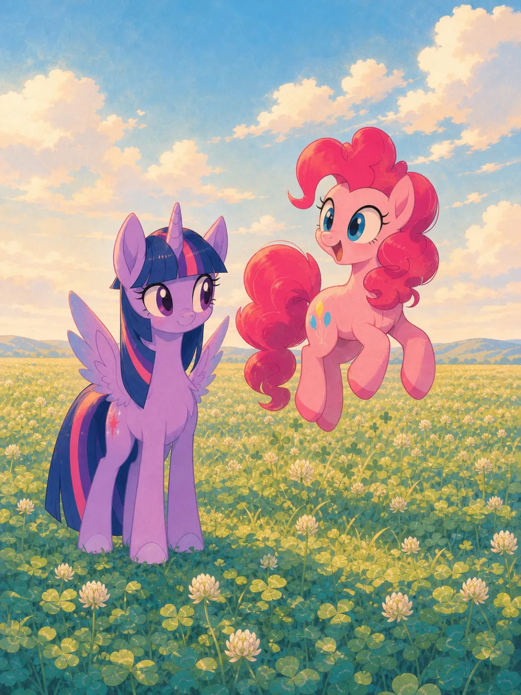 História da Twilight e da Pinkie Pie de My Little Pony (demonstração de PI — não para indexação) — ilustração da página 2