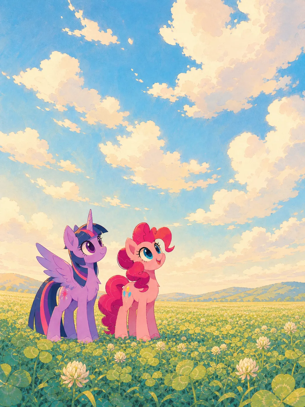 História da Twilight e da Pinkie Pie de My Little Pony (demonstração de PI — não para indexação) — ilustração da página 3
