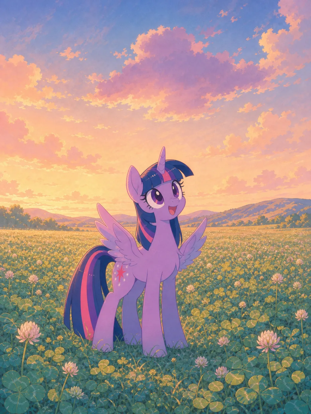 História da Twilight e da Pinkie Pie de My Little Pony (demonstração de PI — não para indexação) — ilustração da página 7