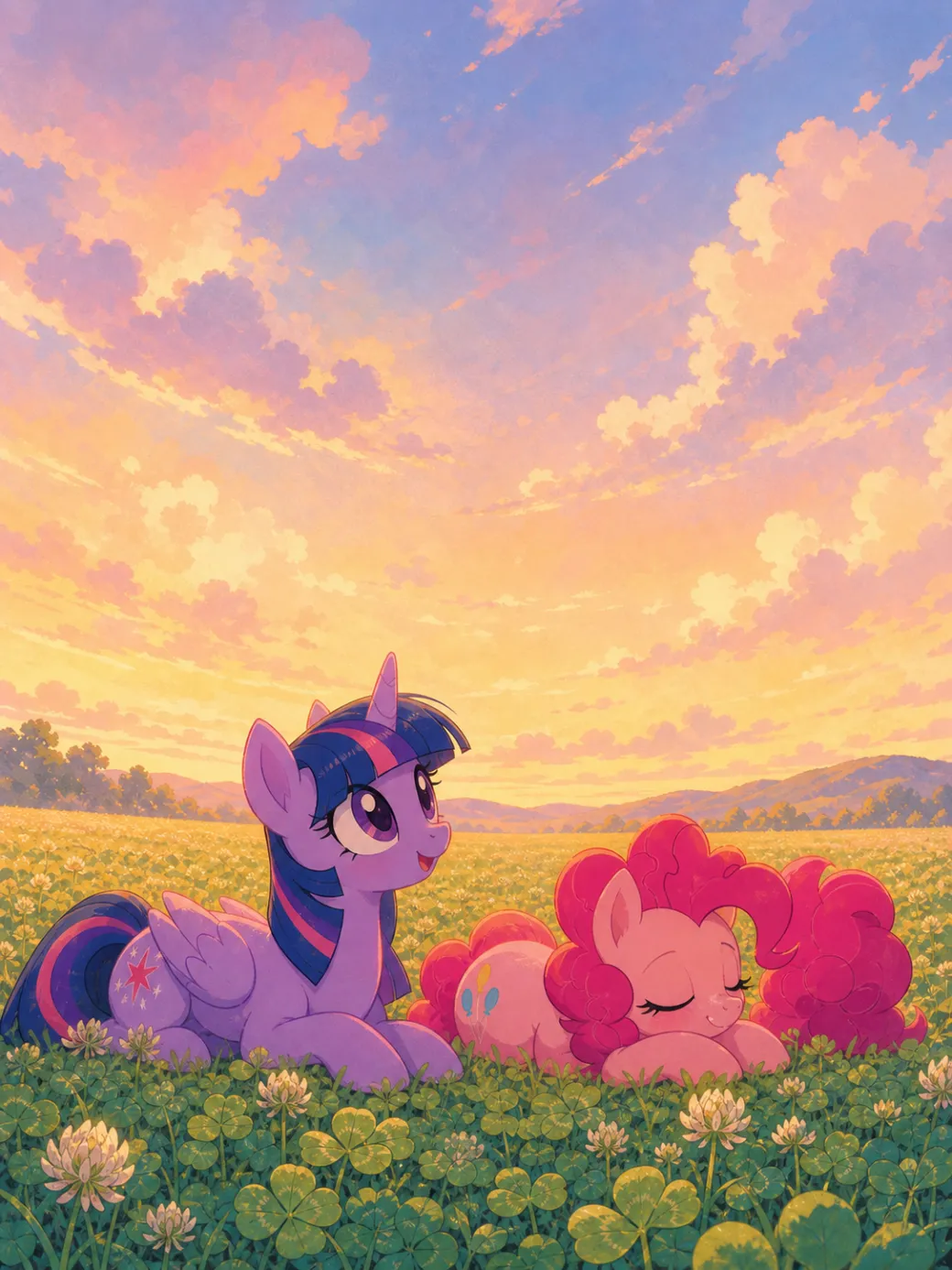 História da Twilight e da Pinkie Pie de My Little Pony (demonstração de PI — não para indexação) — ilustração da página 10