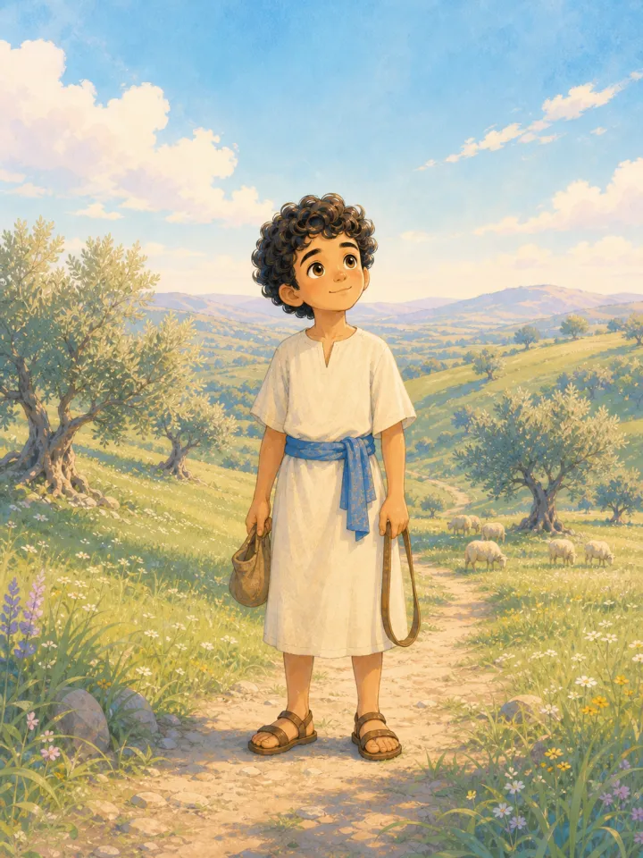 David and Goliath story for kids maker — example page made with Readkidz