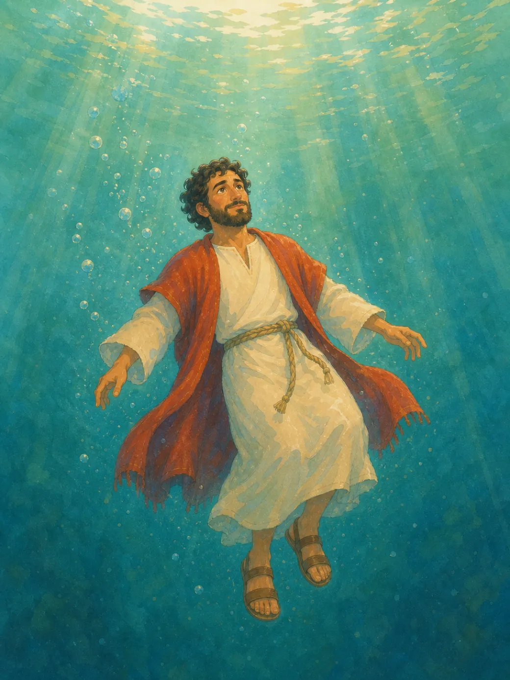 Jona en de grote vis verhaal voor kinderen — illustratie pagina 4