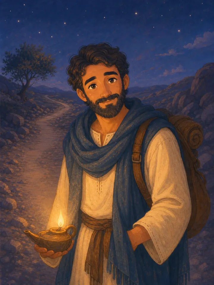 Good Samaritan story for kids maker — example page made with Readkidz