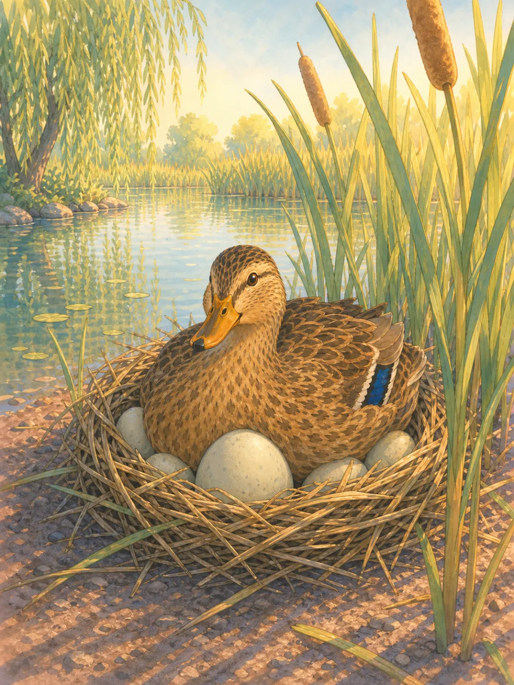 Ošklivé káčátko pohádka pro děti — ilustrace na straně 1