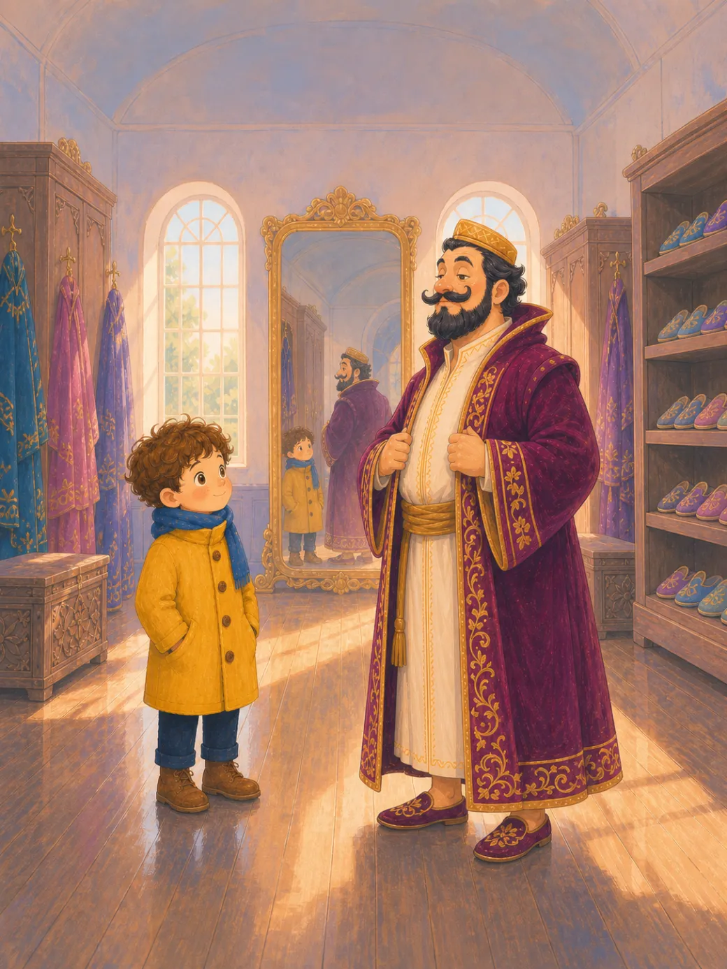 قصة ملابس الإمبراطور الجديدة للأطفال — رسم الصفحة 9