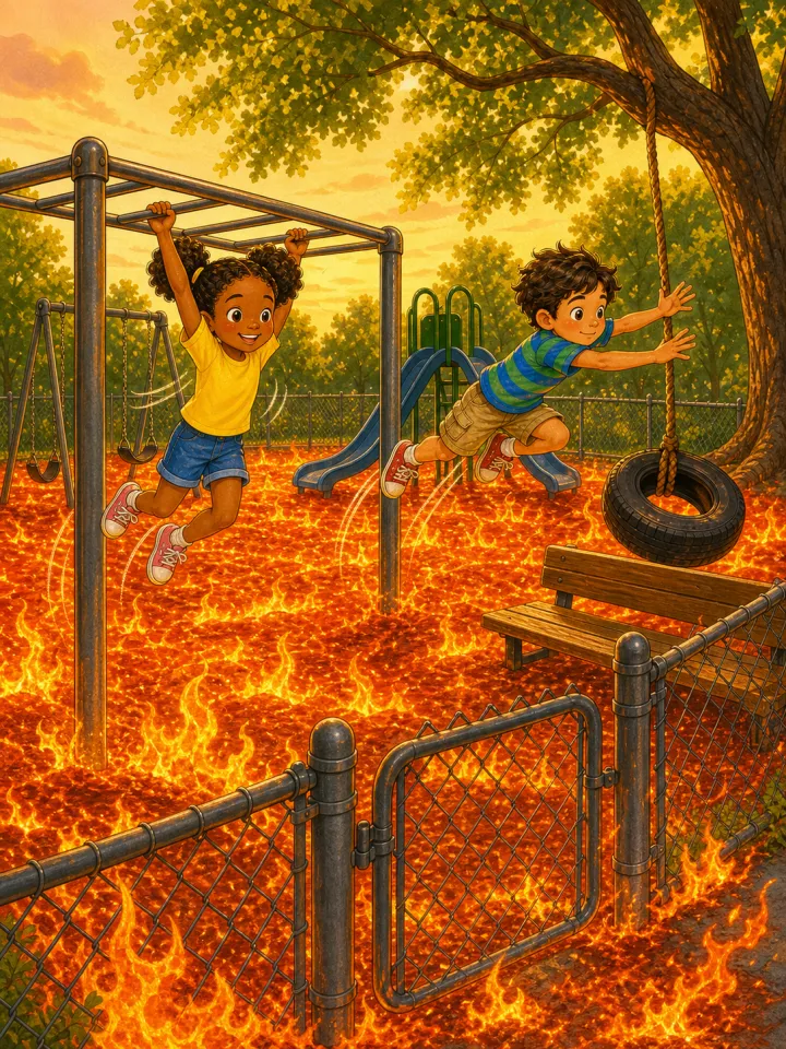 AI-generated children's stories — example page made with Readkidz