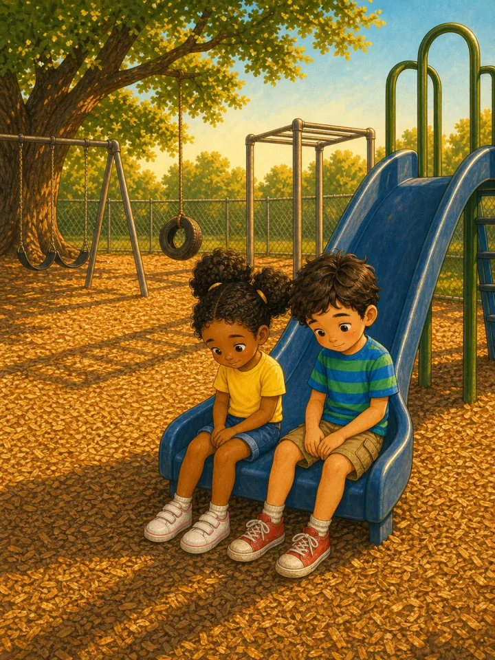children's book about friendship maker — example page made with Readkidz