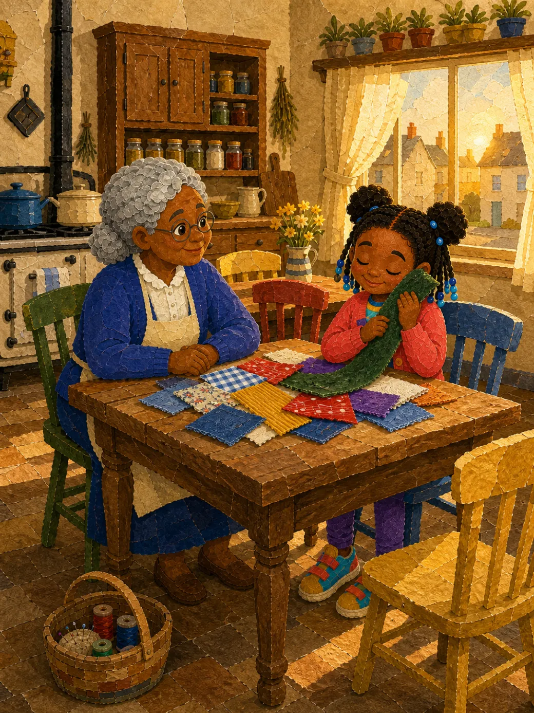 dětská kniha o rodině — ilustrace na straně 4