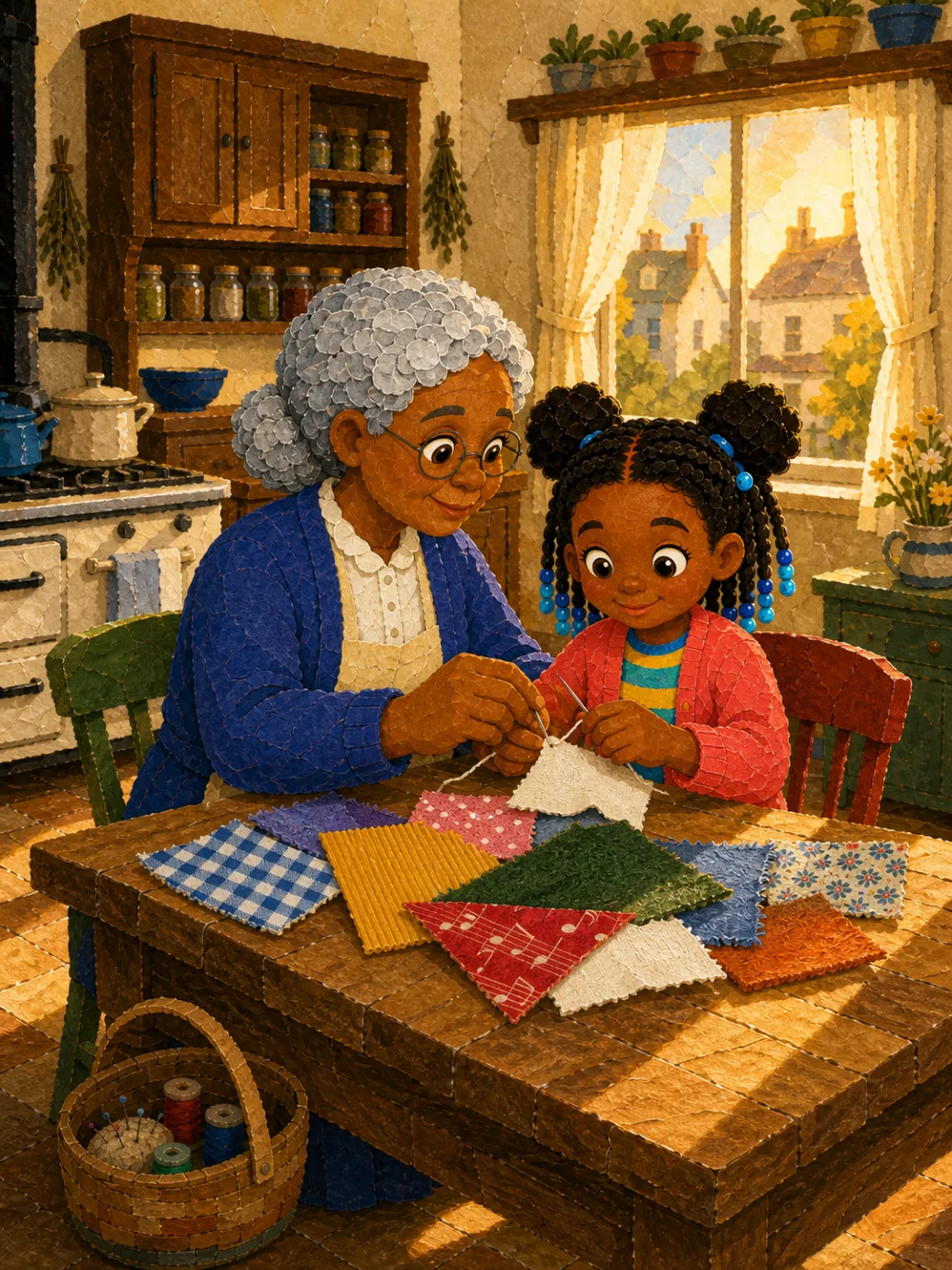 dětská kniha o rodině — ilustrace na straně 8