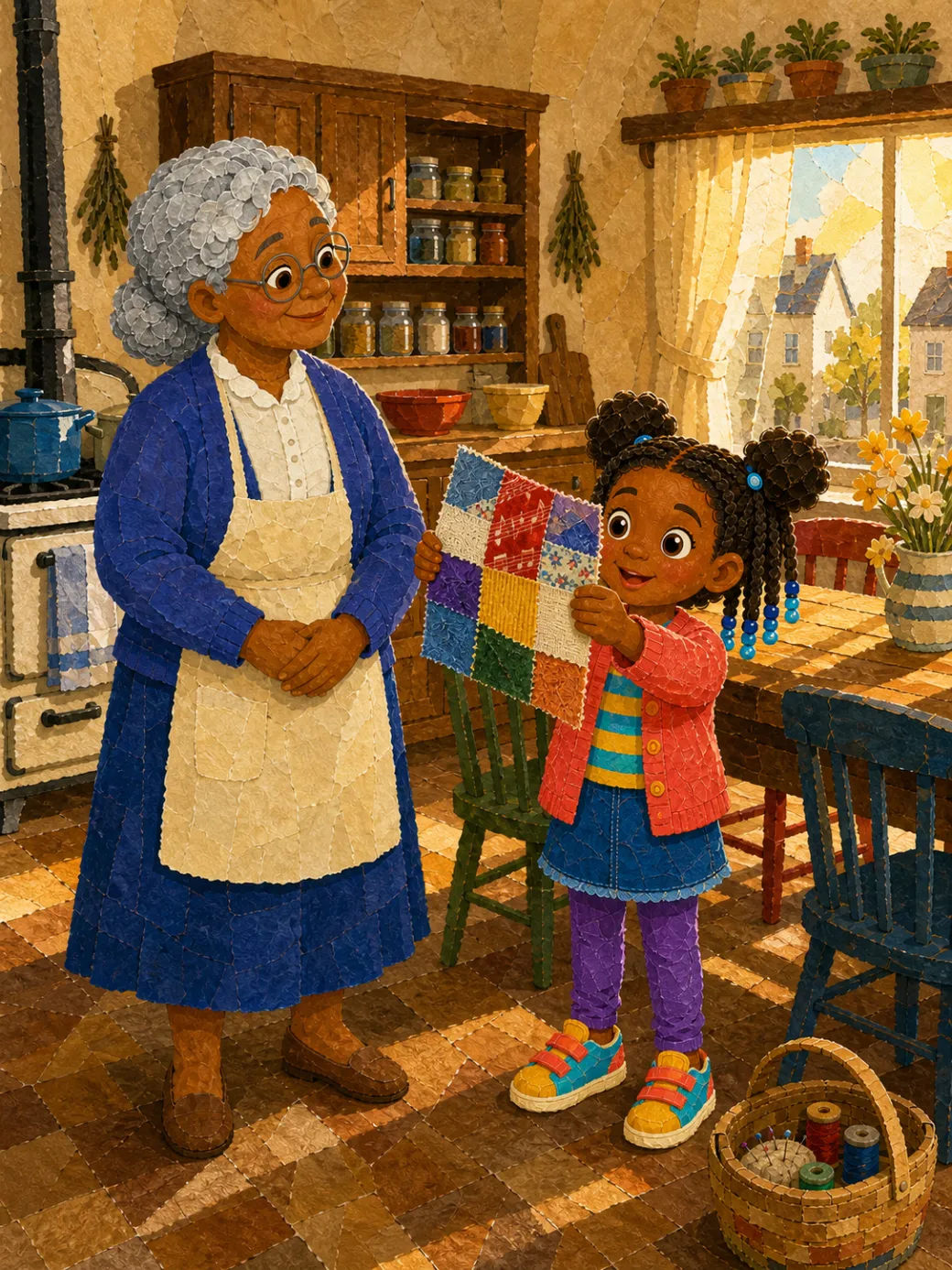 dětská kniha o rodině — ilustrace na straně 9