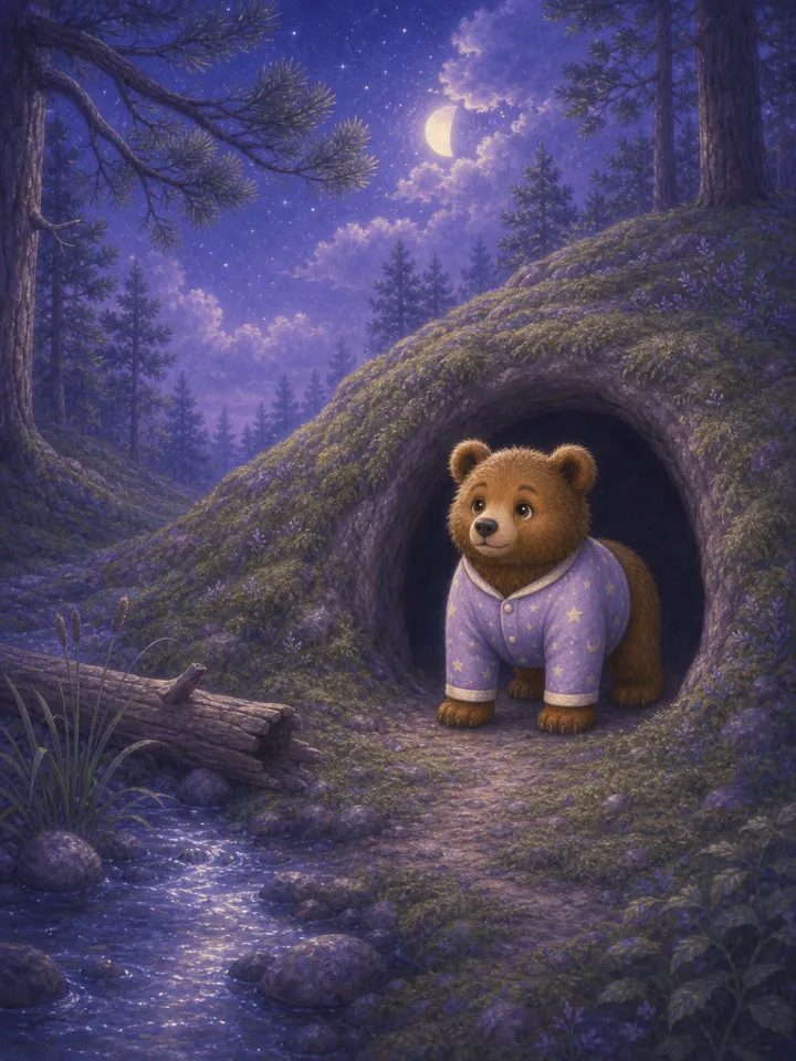 bedtime story about a bear maker — example page made with Readkidz