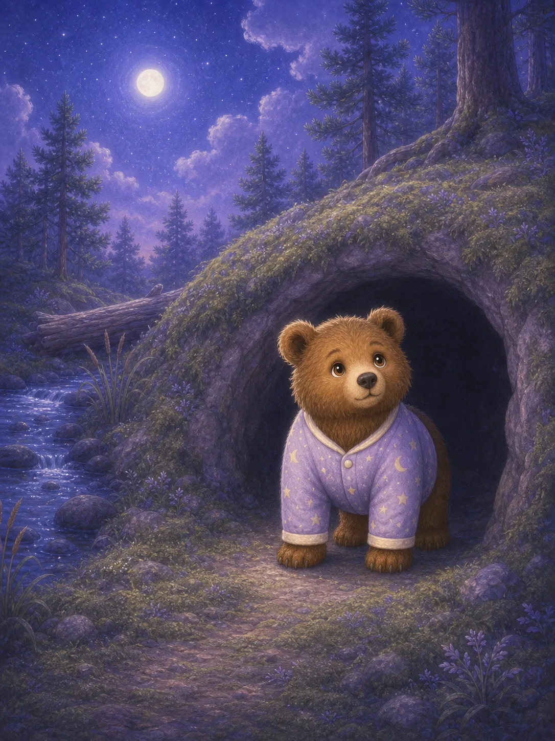 bedtime story about a bear maker — example page made with Readkidz