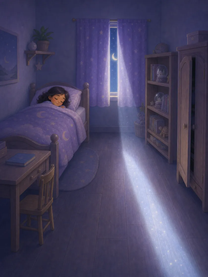 She tucked both feet back under the blanket. The moonbeam lay across the floor, still and patient. Lena closed her eyes.