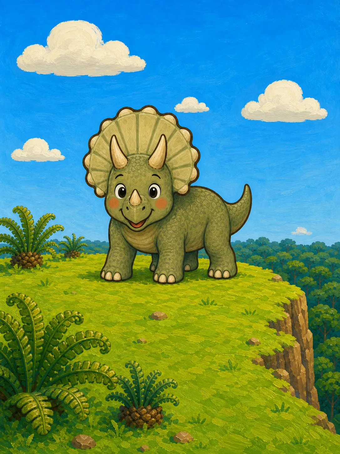 children's book about dinosaurs maker — example page made with Readkidz
