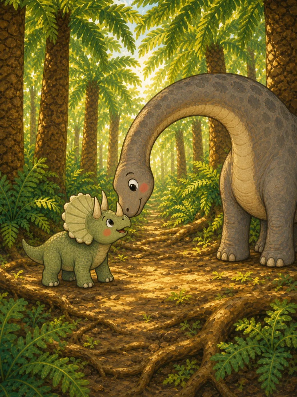 dětská kniha o dinosaurech — ilustrace na straně 9