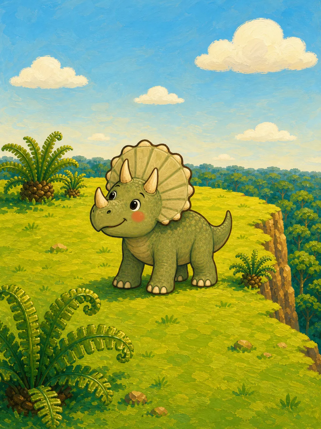 dětská kniha o dinosaurech — ilustrace na straně 10