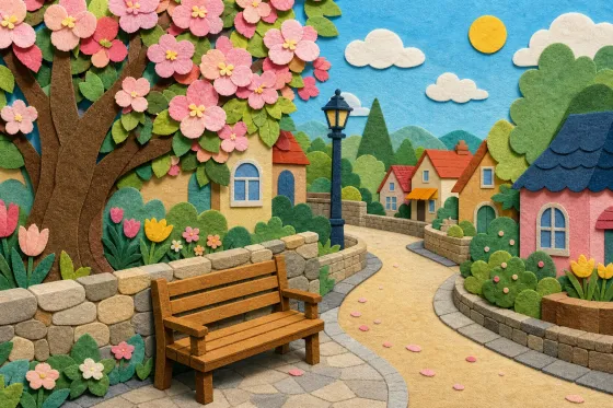 Felt Paper Storybook Collage — a children's book illustration style in Readkidz