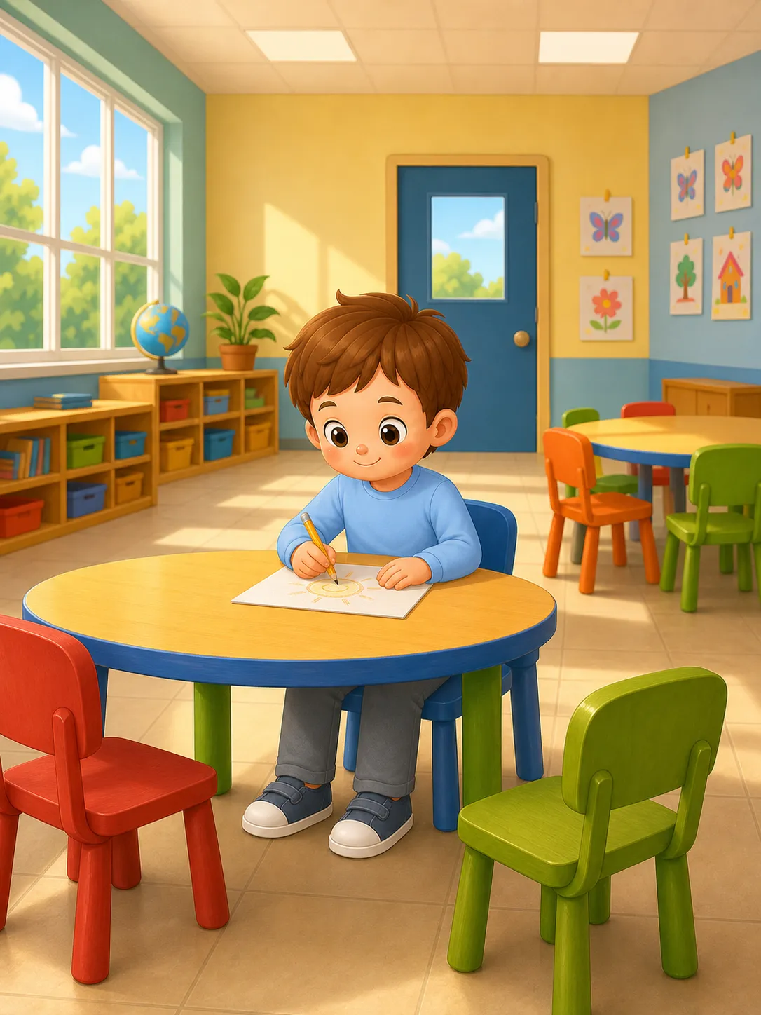 social story generator with pictures free — example page made with Readkidz