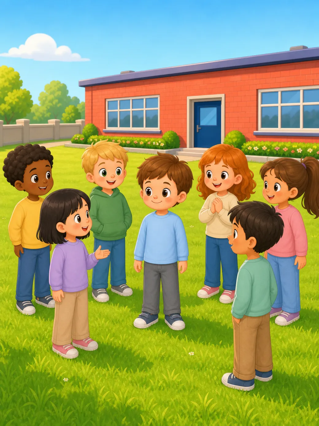 social story about fire drill — page 7 illustration