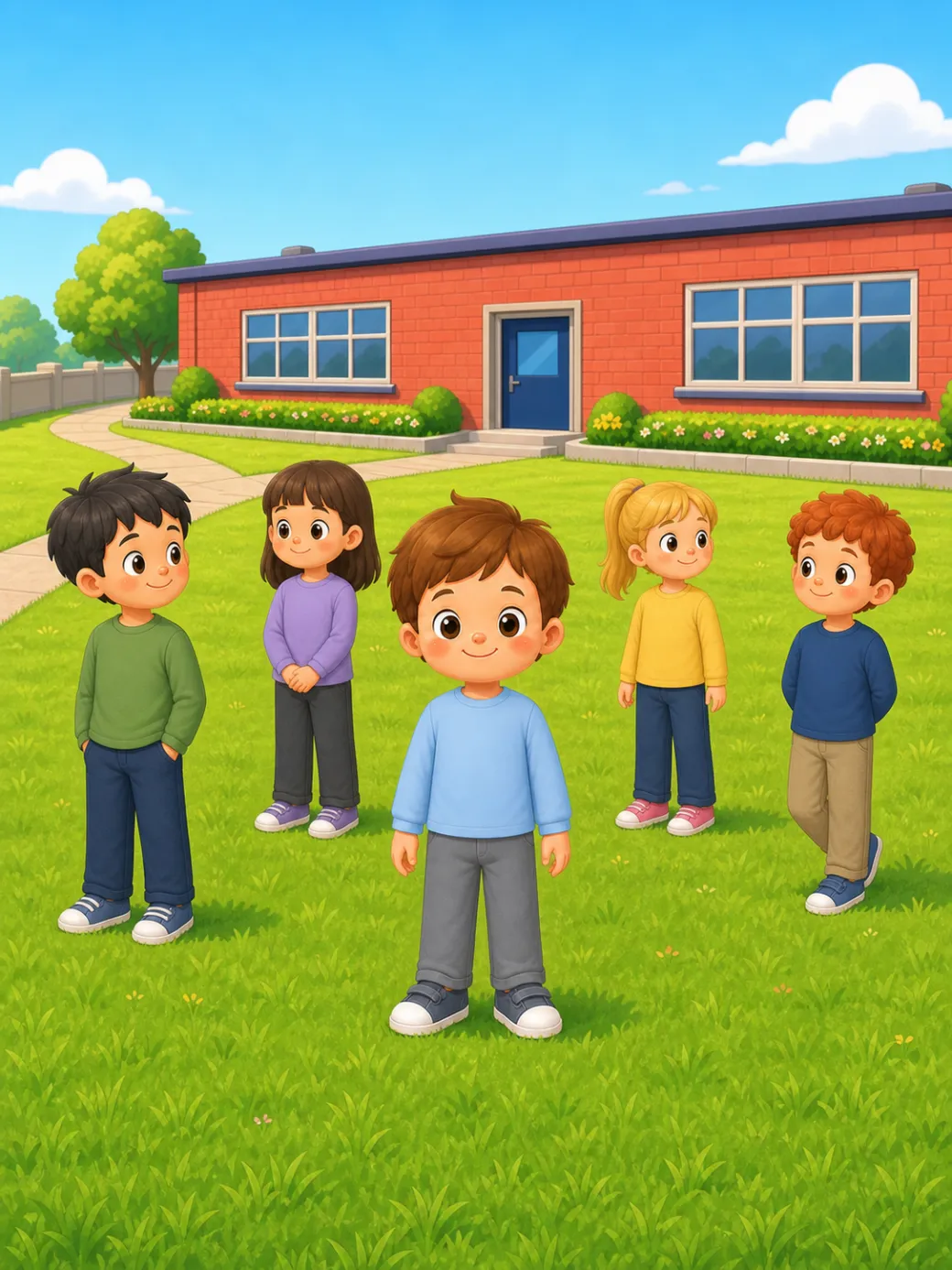 social story about fire drill — page 9 illustration