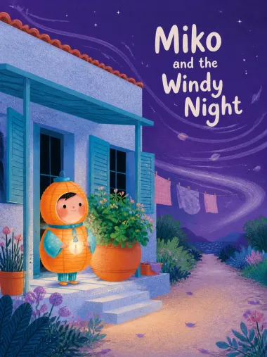 The front cover of Miko and the Windy Night