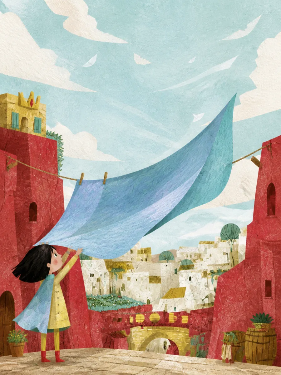 Page 17 of The Crown That Shone Too Bright, painted in Torn Paper Collage style