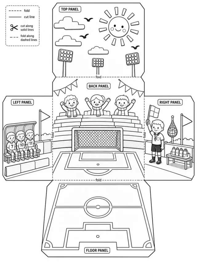Kids Foldable Diorama Template Generator