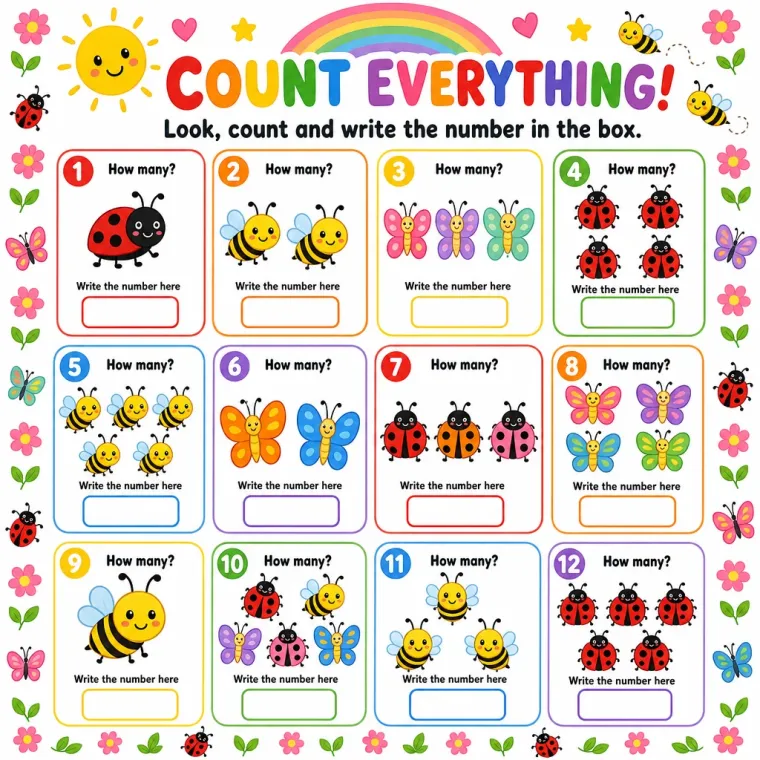 Count-and-write worksheet