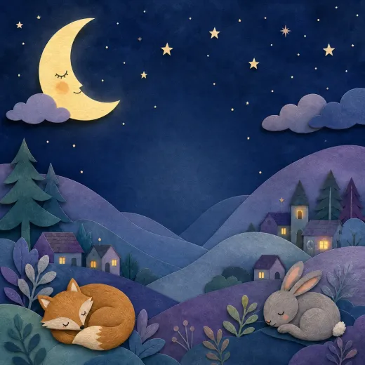 Cover art for a generated lullaby about the moon