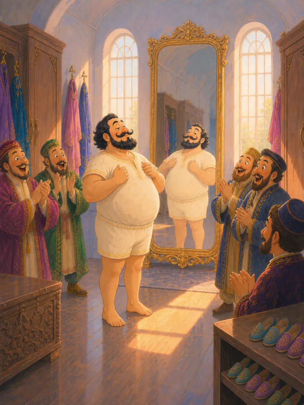 El traje nuevo del emperador cuento para niños — ilustración de la página 6