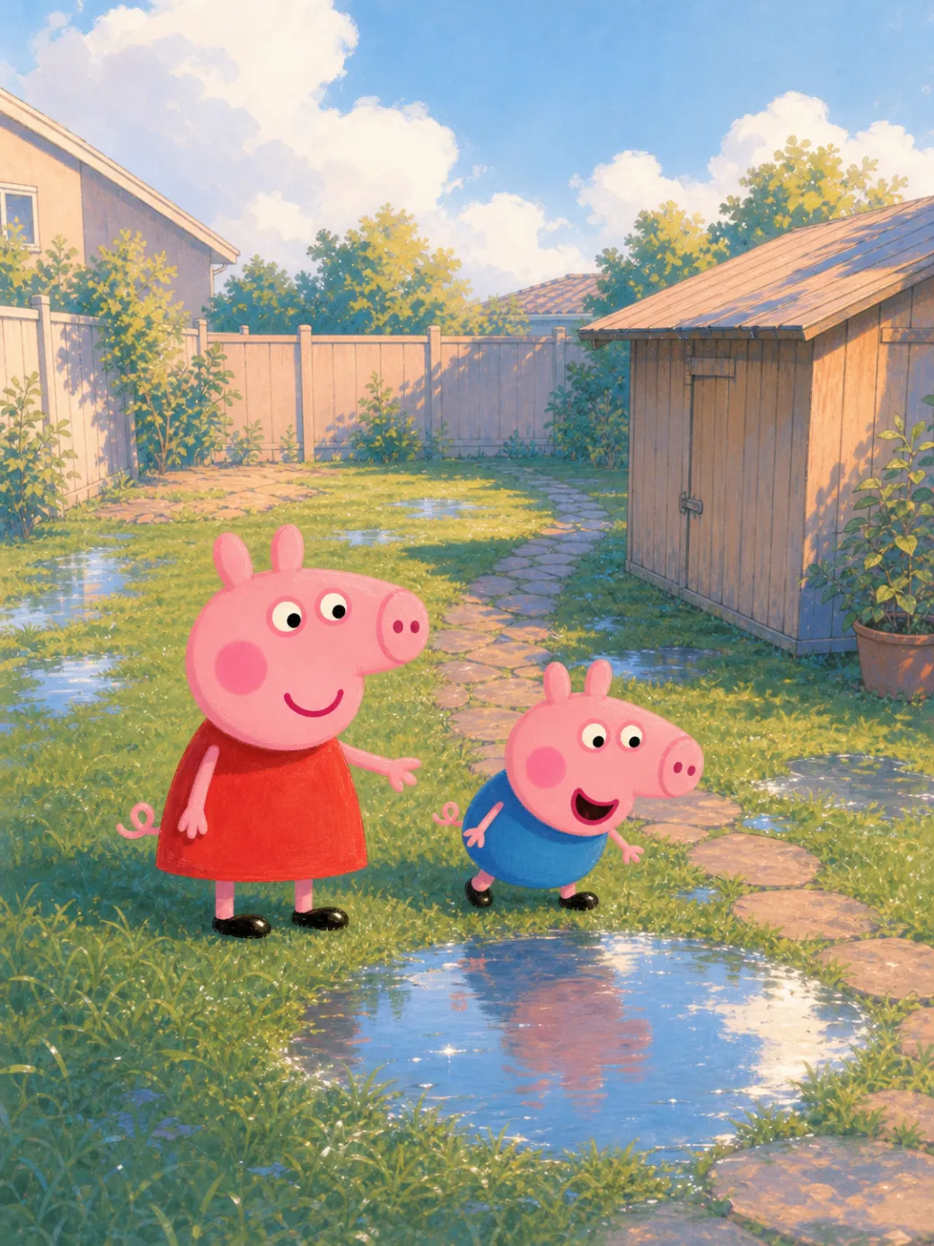 histoire de Peppa Pig et le jardin de pluie (Démo IP — non indexée) — illustration de la page 2