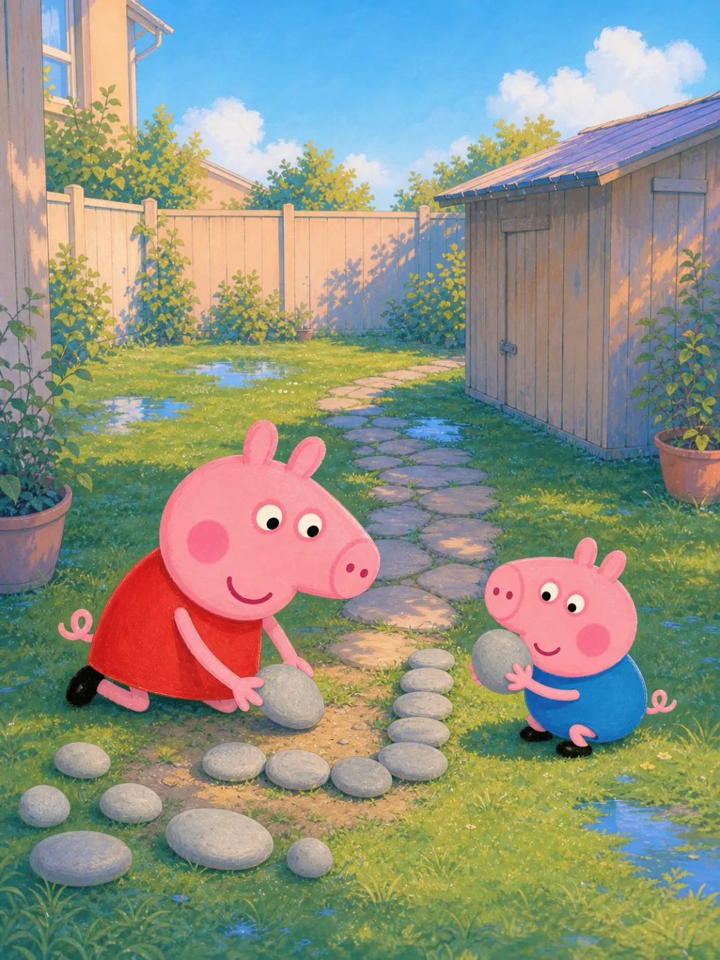 histoire de Peppa Pig et le jardin de pluie (Démo IP — non indexée) — illustration de la page 5