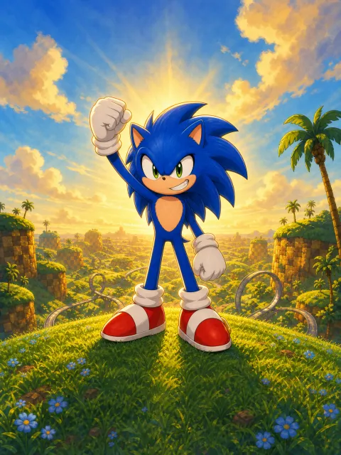 sonic anime story (IP demo — not for indexing) — free picture book cover