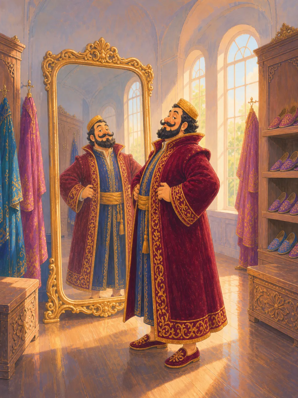 El traje nuevo del emperador cuento para niños — ilustración de la página 1