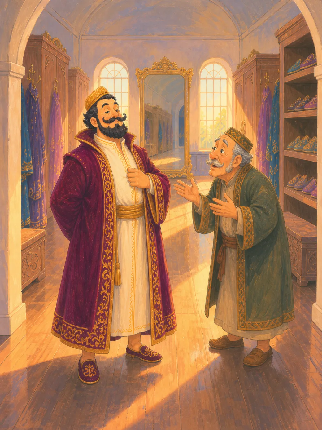 El traje nuevo del emperador cuento para niños — ilustración de la página 4