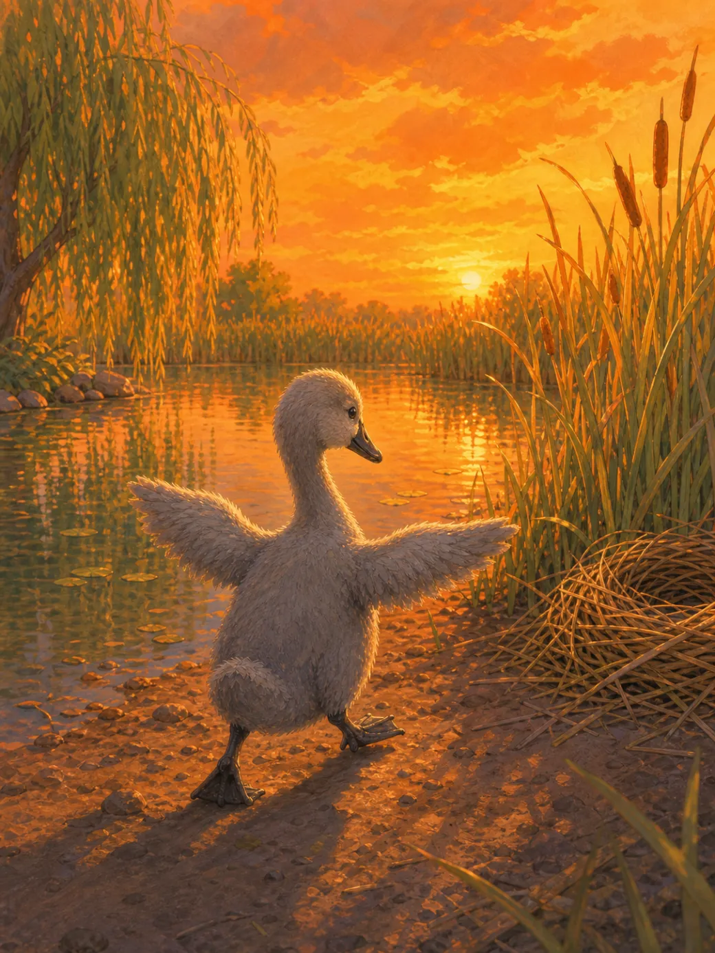 El patito feo cuento para niños — ilustración de la página 4