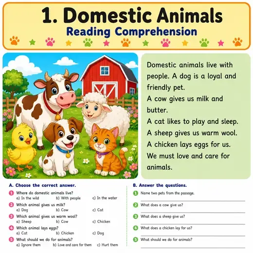 Animal reading comprehension