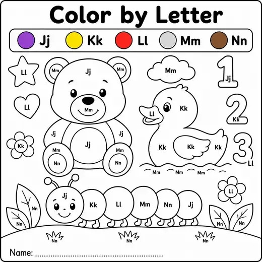 Colour by letter