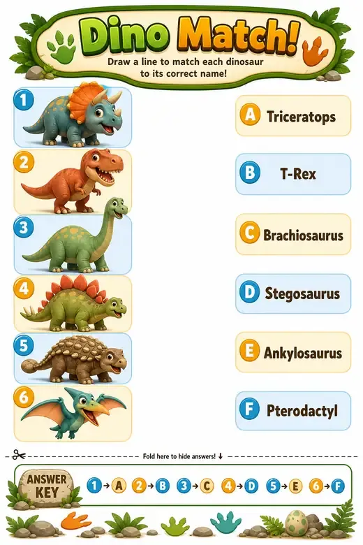 Dinosaur name match