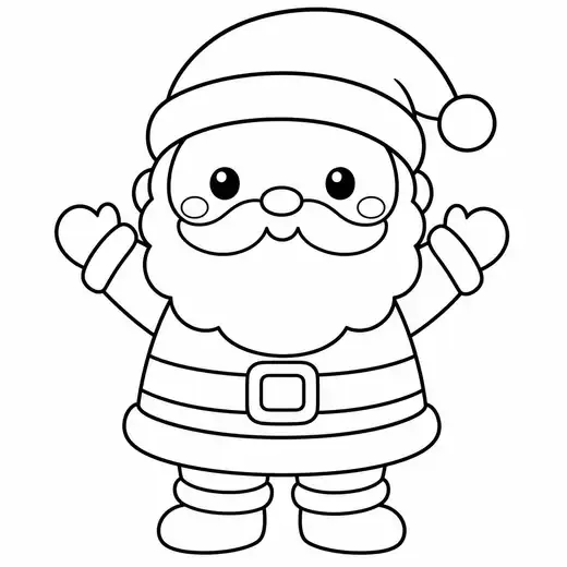 Santa colouring page