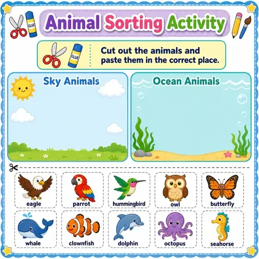 Sky and ocean sorting